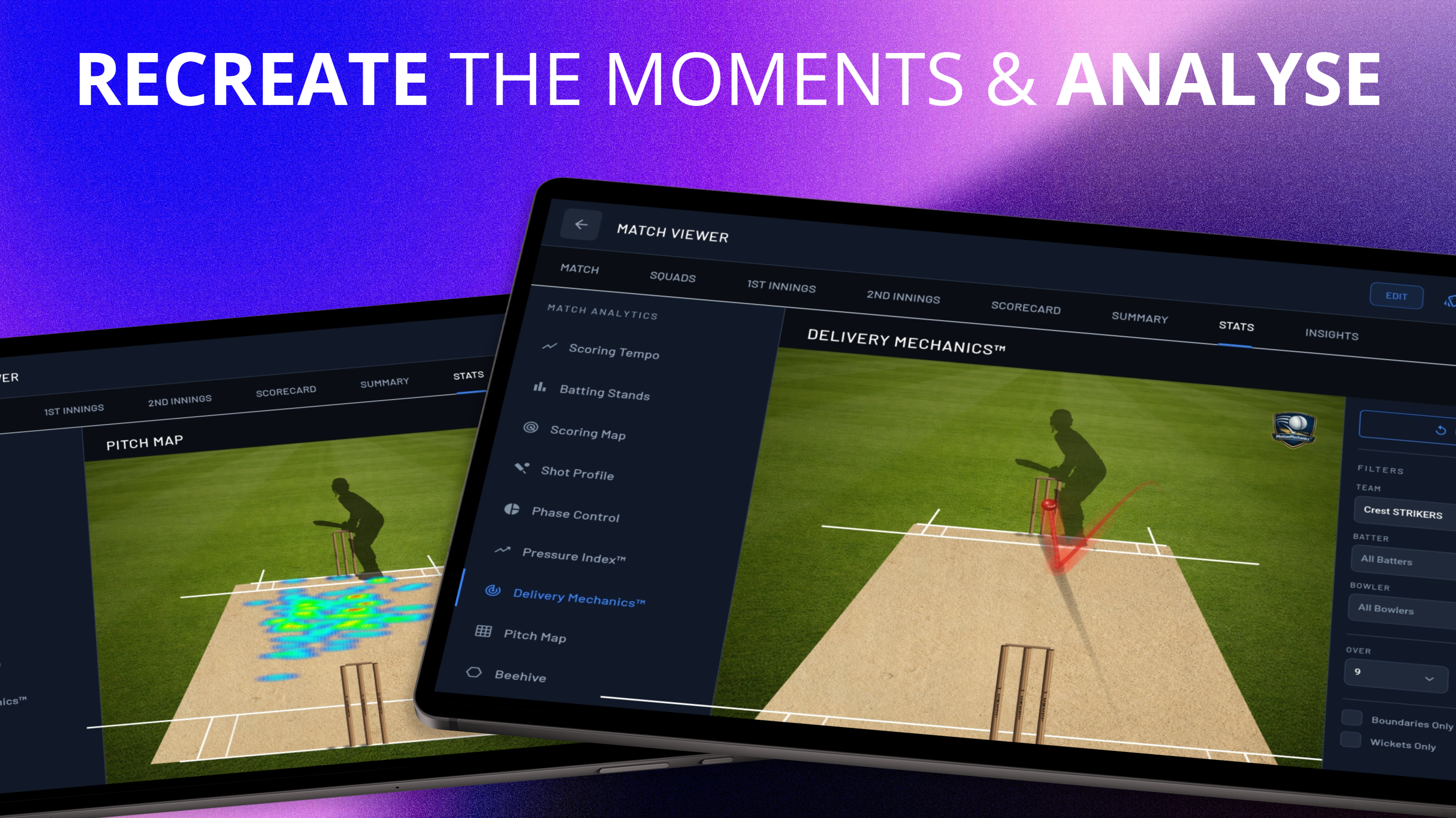 Pitch Map and Delivery Mechanics — ball trajectory analysis